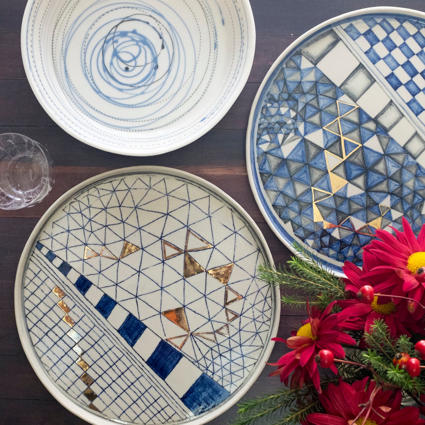 Many Points Platter Postive - rust designs