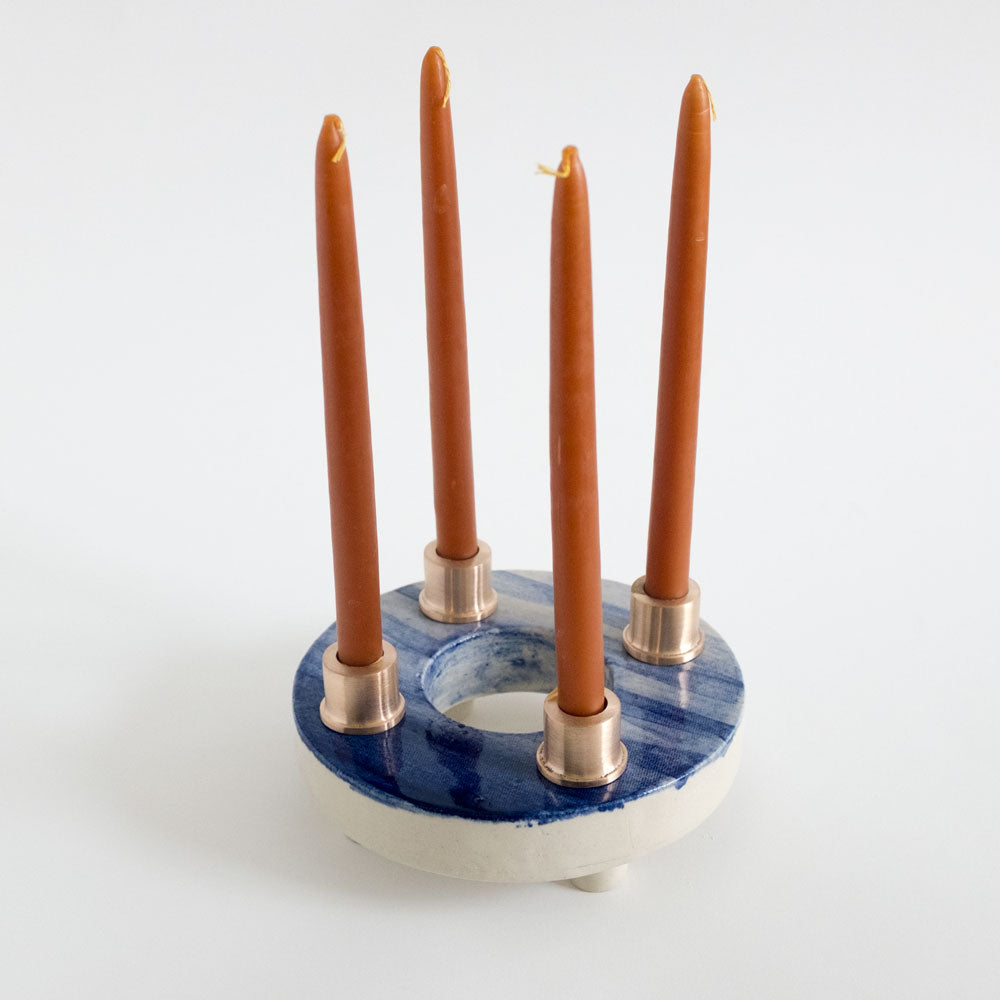 Modern Advent Wreath Stripes - rust designs