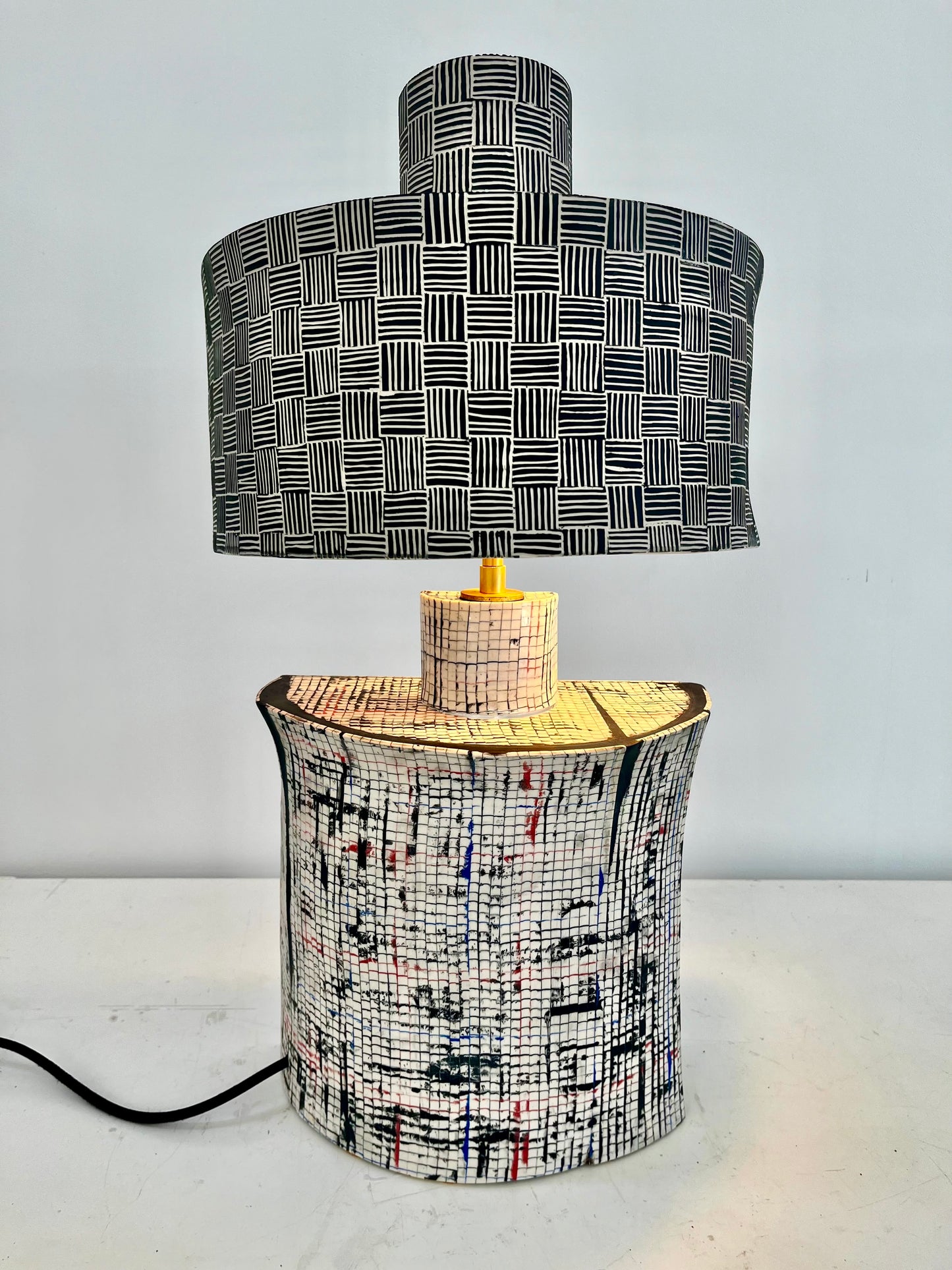 Hand-made Nerikomi Table Lamp