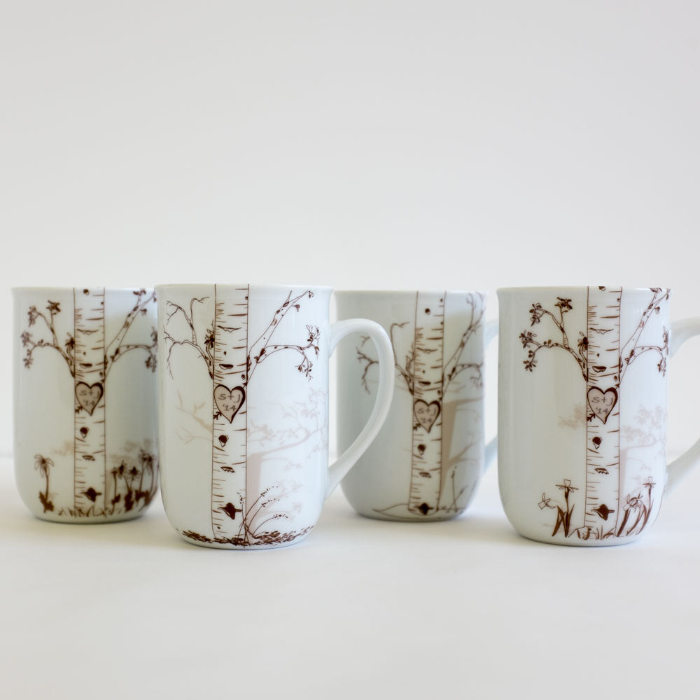 Personalized Birch Tree Mug - rust designs