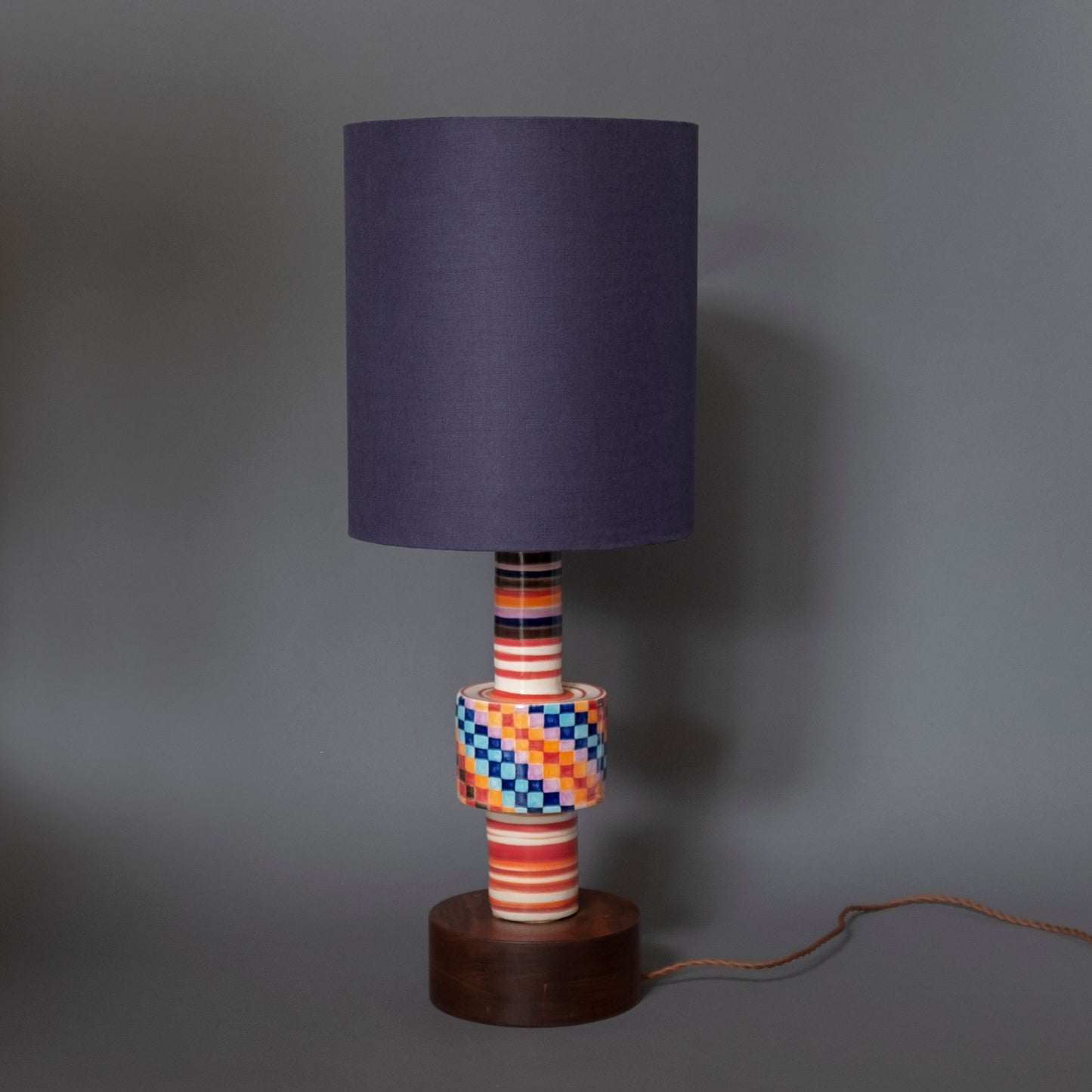 Hand-made Table Lamp Multi color - rust designs